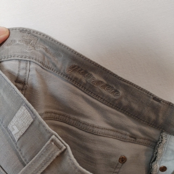 Seven for all Mankind 7FAM Gwenevere Light Gray 27 Mid Rise Skinny Slim Jeans - Picture 6 of 7